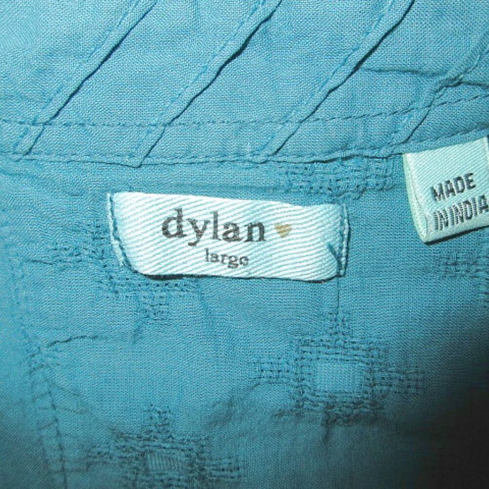 Dylan Patchwork Blouse Top Size L Embroidered Sto… - image 7